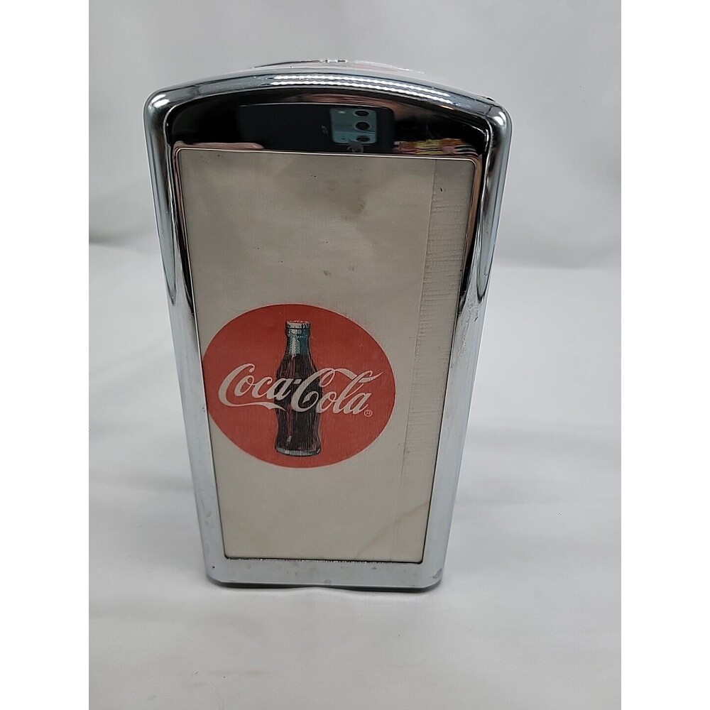 Vintage Coca Cola "Always Cool" 1994 napkin dispenser Polar Bear New But Read - Picture 3 of 16